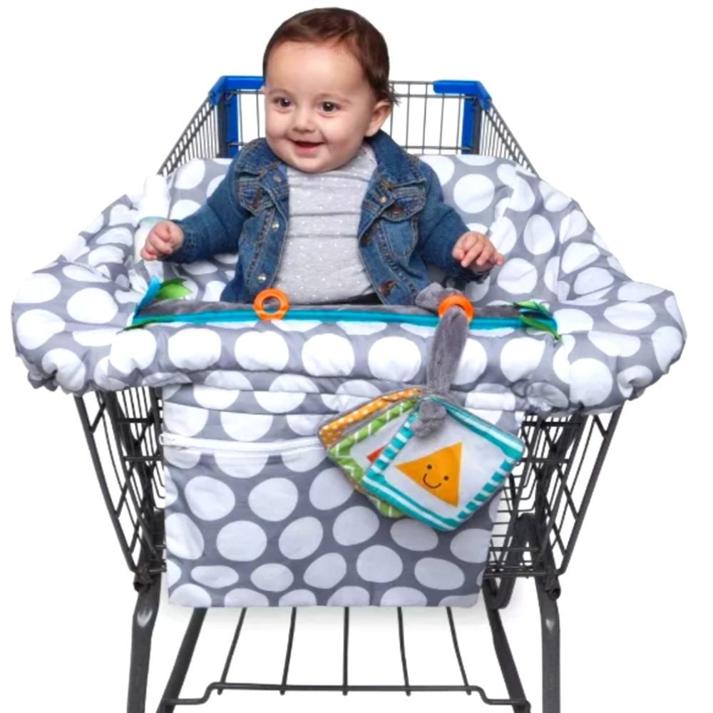 GUC Boppy Preferred Shopping Cart Cover - Gray Dots - Picture 2 of 16